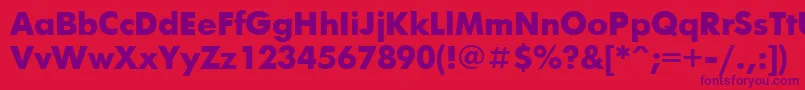 Police Futurisxctt – polices violettes sur fond rouge
