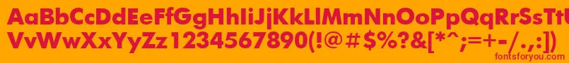 Futurisxctt Font – Red Fonts on Orange Background