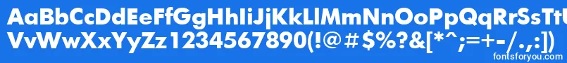 フォントFuturisxctt – 青い背景に白い文字