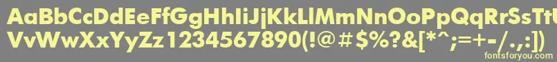 Futurisxctt Font – Yellow Fonts on Gray Background