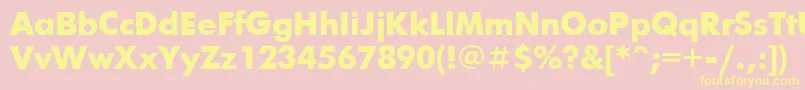 Futurisxctt Font – Yellow Fonts on Pink Background