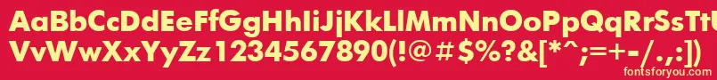 Futurisxctt Font – Yellow Fonts on Red Background
