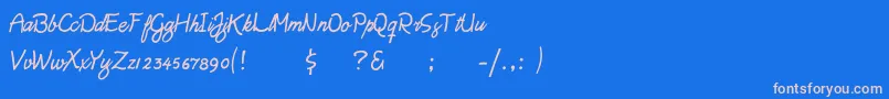 Шрифт DaisyScript – розовые шрифты на синем фоне