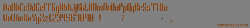 Gothic45 Font – Brown Fonts on Gray Background