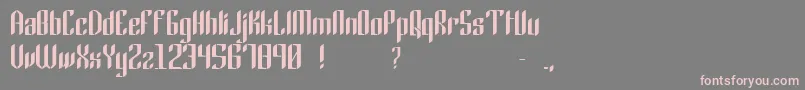 Gothic45 Font – Pink Fonts on Gray Background