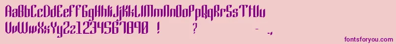 Gothic45 Font – Purple Fonts on Pink Background