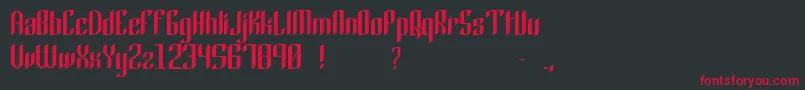 Gothic45 Font – Red Fonts on Black Background