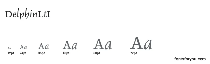 Размеры шрифта DelphinLtI
