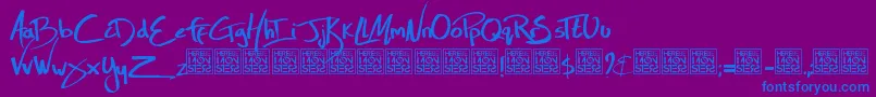 HbmZoolLivesDonationware Font – Blue Fonts on Purple Background