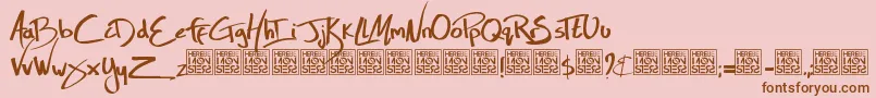 HbmZoolLivesDonationware Font – Brown Fonts on Pink Background