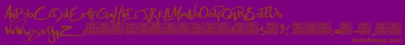 HbmZoolLivesDonationware Font – Brown Fonts on Purple Background