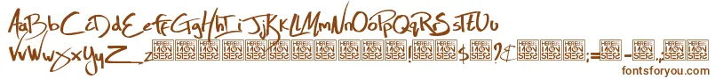 HbmZoolLivesDonationware Font – Brown Fonts on White Background