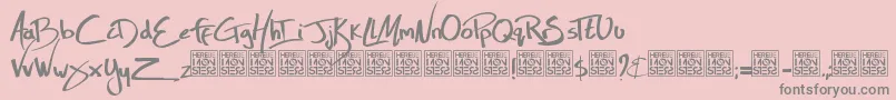 HbmZoolLivesDonationware Font – Gray Fonts on Pink Background