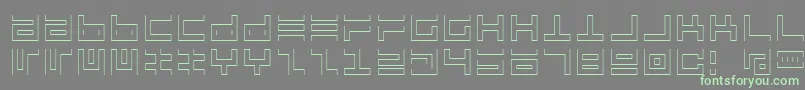 Atari Font – Green Fonts on Gray Background