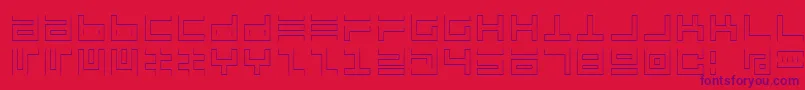 Atari Font – Purple Fonts on Red Background