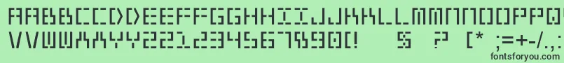 フォントYear2000 – 緑の背景に黒い文字