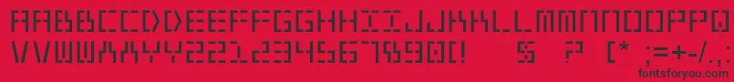 Year2000 Font – Black Fonts on Red Background