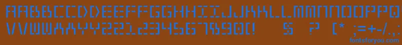 Шрифт Year2000 – синие шрифты на коричневом фоне