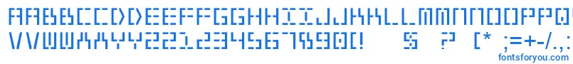 フォントYear2000 – 白い背景に青い文字