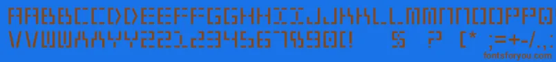 Year2000 Font – Brown Fonts on Blue Background