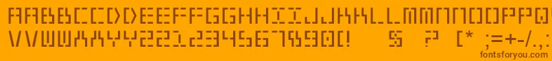 Year2000 Font – Brown Fonts on Orange Background