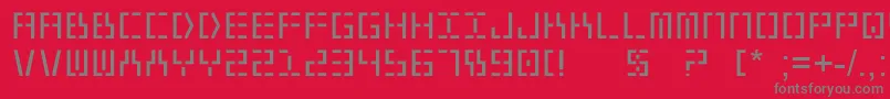 Year2000 Font – Gray Fonts on Red Background
