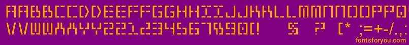 Year2000 Font – Orange Fonts on Purple Background