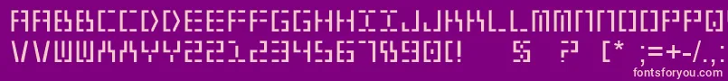 フォントYear2000 – 紫の背景にピンクのフォント