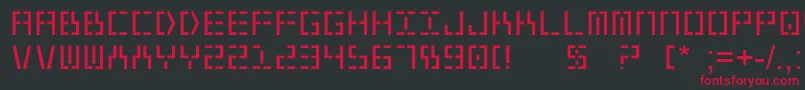 フォントYear2000 – 黒い背景に赤い文字