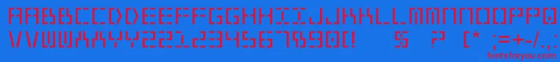 Year2000 Font – Red Fonts on Blue Background