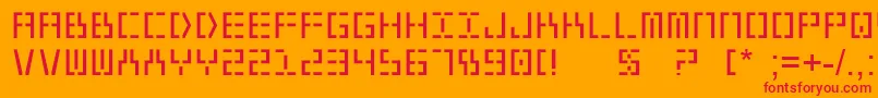 フォントYear2000 – オレンジの背景に赤い文字