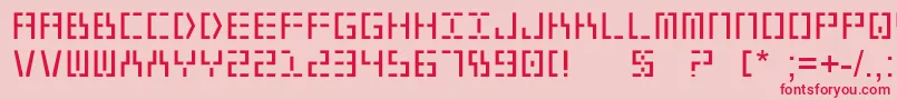 Year2000 Font – Red Fonts on Pink Background