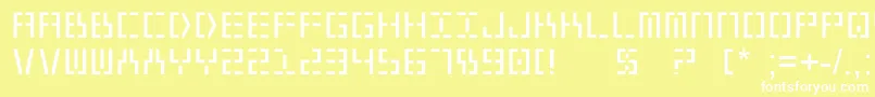 Year2000 Font – White Fonts on Yellow Background