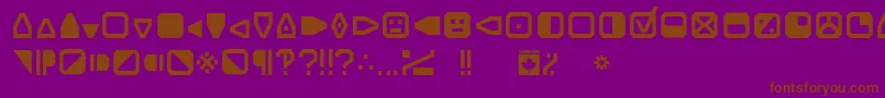 ExpoSymbols Font – Brown Fonts on Purple Background