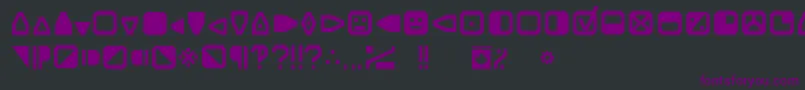 Шрифт ExpoSymbols – фиолетовые шрифты на чёрном фоне
