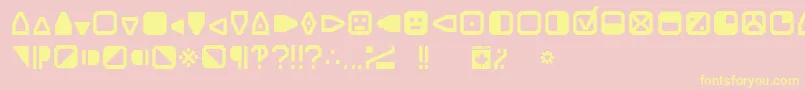 フォントExpoSymbols – 黄色のフォント、ピンクの背景