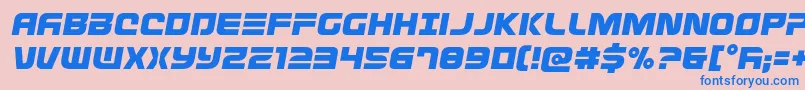 Defconzerosemital Font – Blue Fonts on Pink Background