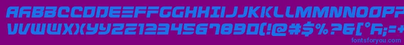 Defconzerosemital Font – Blue Fonts on Purple Background