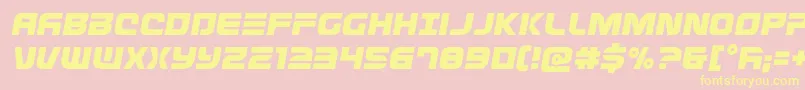 Defconzerosemital Font – Yellow Fonts on Pink Background