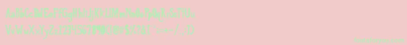 LoveTilKilled Font – Green Fonts on Pink Background