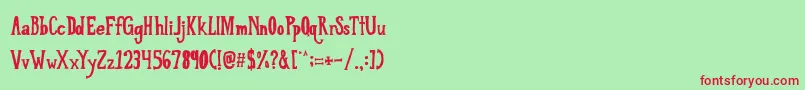 LoveTilKilled Font – Red Fonts on Green Background