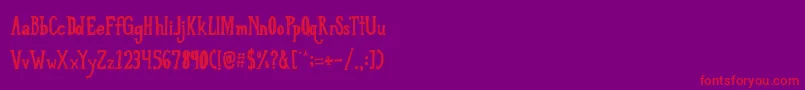 LoveTilKilled Font – Red Fonts on Purple Background