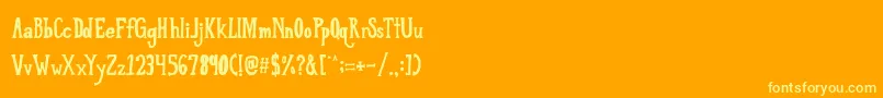 LoveTilKilled Font – Yellow Fonts on Orange Background