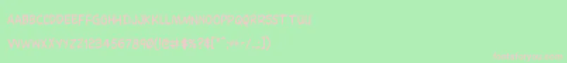 Dominomaskcond Font – Pink Fonts on Green Background