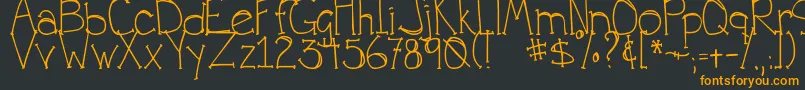 DjbForAnnie Font – Orange Fonts on Black Background