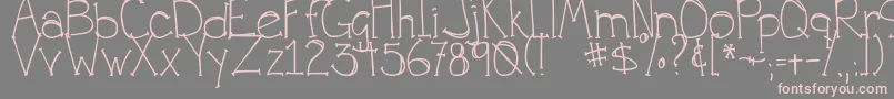 DjbForAnnie Font – Pink Fonts on Gray Background