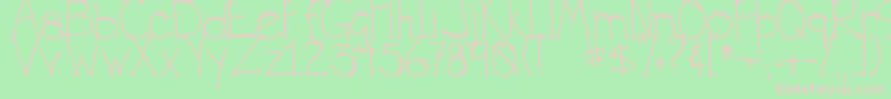 DjbForAnnie Font – Pink Fonts on Green Background