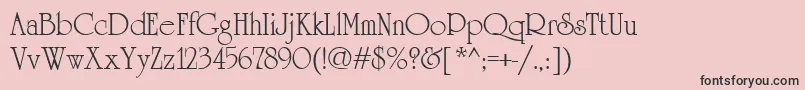 フォントCyun – ピンクの背景に黒い文字