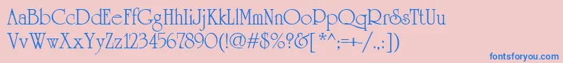 Cyun Font – Blue Fonts on Pink Background