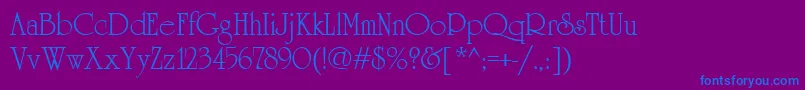 Cyun Font – Blue Fonts on Purple Background